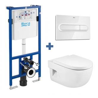 Pack inodoro suspendido MERIDIAN DUPLO ROCA