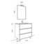 Mueble 81cm Roble Caledonia 3 cajones SALGAR ARENYS