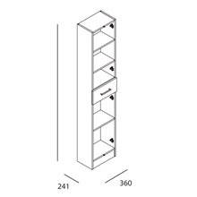 Mueble auxiliar pilar Motril blanco 2P/1C SALGAR