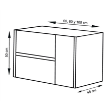 Mueble con lavabo Blanco brillo Ítaca TEGLER