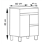 Mueble con lavabo Blanco brillo &Iacute;squia TEGLER