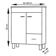 Mueble con lavabo Blanco brillo Samos TEGLER