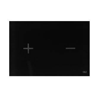 Placa pulsadora Glassy Negro OLI