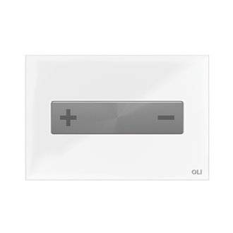 Placa pulsadora Ocean&iacute;a mec vidrio INOX blanco OLI