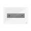 Placa pulsadora Ocean&iacute;a mec vidrio INOX blanco OLI
