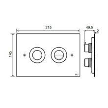 Placa pulsadora Trend cromo mate OLI