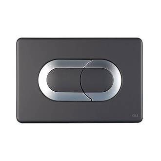 Placa pulsadora Salina soft touch negro-cromo brillo OLI
