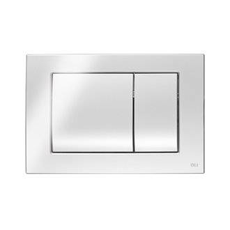 Placa pulsadora Metal Dual cromo brillo OLI