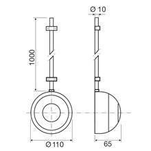 Pulsador neumático de pared externo OLI