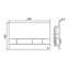Placa pulsadora Narrow cromo mate OLI