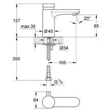 Grifo de lavabo temporizado Grohe Eurosmart Cosmopolitan T