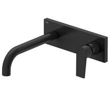Grifo de pared Negro largo para lavabo PROJECT TRES