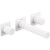 Grifo a pared recto lavabo Blanco de 3 centros PROJECT TRES