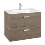 Mueble 2 cajones cedro 70cm Victoria Basic Roca