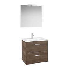Mueble Pack 2 cajones cedro 70cm Victoria Basic Roca