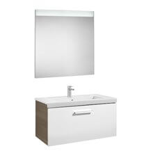 Pack mueble 80cm un cajón blanco-fresno Prisma Roca