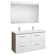 Pack mueble 120cm cuatro cajones blanco-fresno Prisma Roca