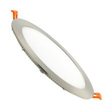 Placa LED circular ultrafina Ø20x2cm 15W plata