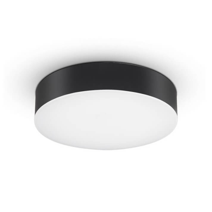 Plaf&oacute;n LED redondo IP65 &Oslash;32x6cm 21W negro