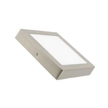 Plafón LED techo cuadrado 22'5x22'5x4cm 18W plata