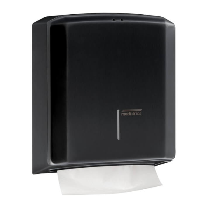 Dispensador 400/600 toallas negro Mediclinics