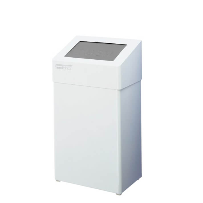 Papelera ba&ntilde;o auto-retorno 18L blanco Mediclinics