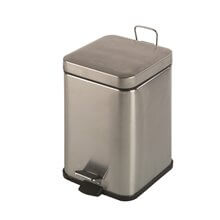 Papelera cuadrada pedal 6L satinado Mediclinics