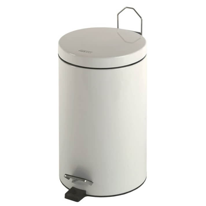 Papelera circular pedal 3L blanco Mediclinics