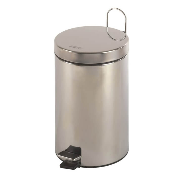 Papelera circular pedal 3L satinado Mediclinics