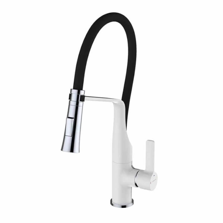 Grifo de fregadero Chef 6 Blanco-Cromo