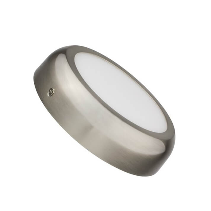 Plafón LED de techo redondo Ø17x4cm 12W plateado