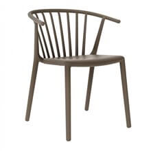 Pack de 2 sillas con brazos chocolate Woody Resol