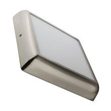 Plafón LED techo cuadrado 22x22x4cm 18W plata