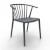 Set de 2 sillas con brazos gris oscuro Woody Resol