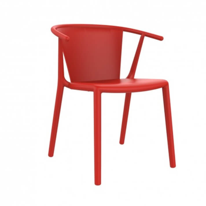 Set de 2 sillas con brazos rojo Steely Resol