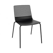 Set de 2 sillas negras apilables Wire Resol