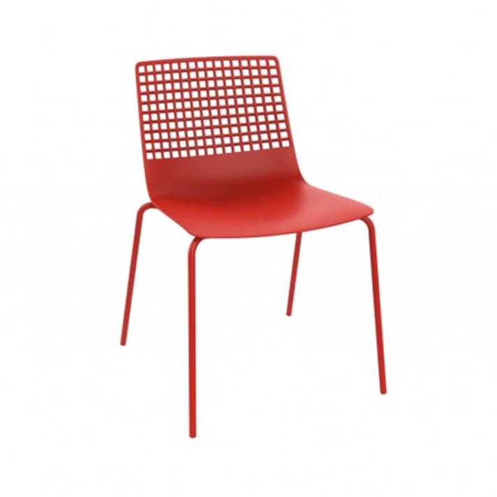 Pack de 2 sillas apilables rojas Wire Resol