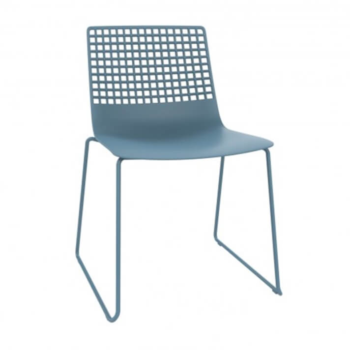 Pack de 2 sillas pat&iacute;n azul retro Wire Resol