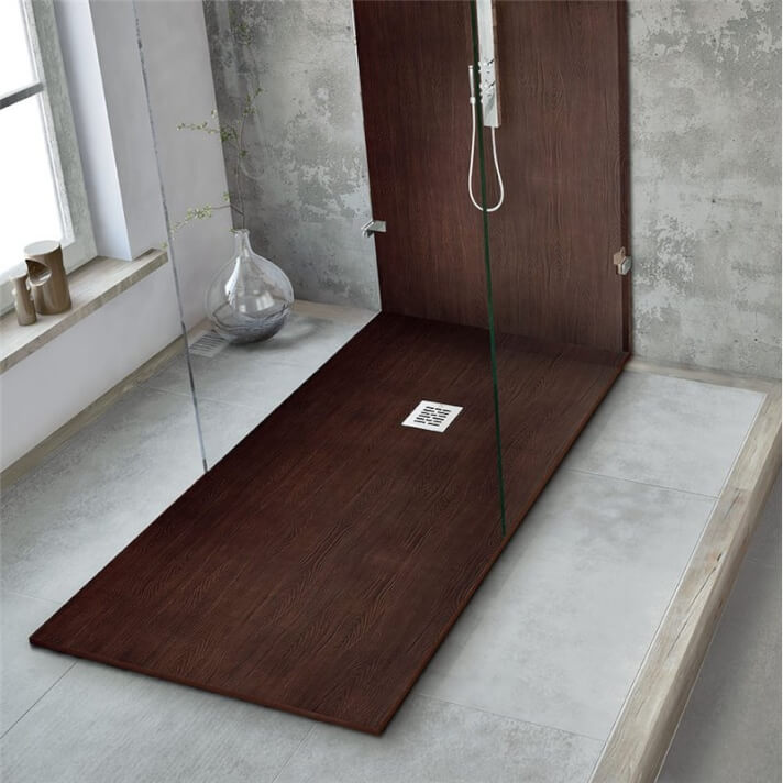 Plato de ducha resina TEXTURA MADERA NUDESPOL