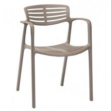 Set de 2 sillas apilables en chocolate Toledo Aire Resol