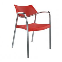 Set de 2 sillas rojas con brazos Splash Resol