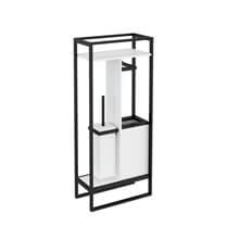 Mueble con estante blanco y negro the grid COSMIC