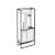 Mueble con papelera blanco y negro the grid COSMIC