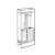 Mueble con papelera cromo the grid COSMIC