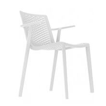 Set de 2 sillas blancas con brazos Netkat Resol