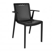 Conjunto de 2 sillas con brazos negras Netkat Resol