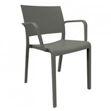 Pack de 2 sillas con brazos gris New Fiona Resol