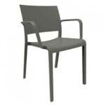 Pack de 2 sillas con brazos gris New Fiona Resol