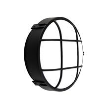 Plafón LED rejilla circular IP44 Ø22x9cm negro