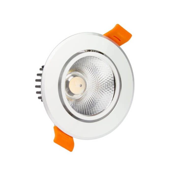 Foco LED circular direccionable Ø6'5x5cm 3W plata